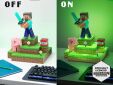 Minecraft Steve diorama lamp