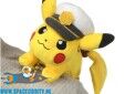 Pokemon pluche Captain Pikachu shoulder clip-on
