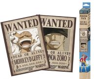 One Piece chibi poster set Wanted Monkey D. Luffy & Zoro