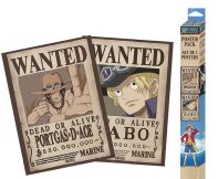 One Piece chibi poster set Wanted Portgas & Sabo