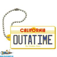 Back to the future rubber mascot keychain van License Plate