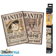 One Piece chibi poster set Wanted Luffy & Ace
