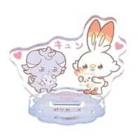 Pokemon Poke Peace mini acryl stand Espurr and Scorbunny version A