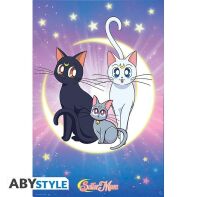 anime-geek-nerd-winkel-te-koop-Sailor Moon poster; Luna, Artemis & Diana