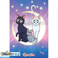 anime-geek-nerd-winkel-te-koop-Sailor Moon poster; Luna, Artemis & Diana