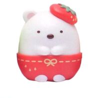Sumikko Gurashi strawberry outfit soft vinyl figure Shirokuma