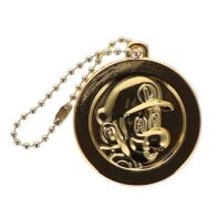 Super Mario coin metal keychain Luigi