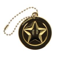 Super Mario coin metal keychain Super Star