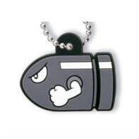 Super Mario rubber mascot keychain Bullet Bill