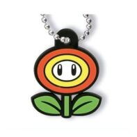 Super Mario rubber mascot keychain Fire Flower