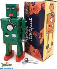 amsterdam-retro-tin-toy-speelgoed-winkel-toy-store-Robot Lilliput (groen) met wind-up functie