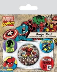 Marvel Comics badge pack Iron Man