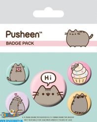 Pusheen badge pack Hi