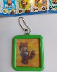 Super Mario 3D Land sleutelhanger nummer 4 groene rand