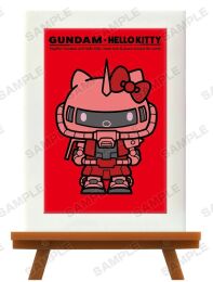 Gundam x Hello Kitty trading mini art frame MS-06S Zaku II