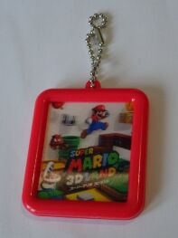 Super Mario 3D Land sleutelhanger nummer 1 rode rand