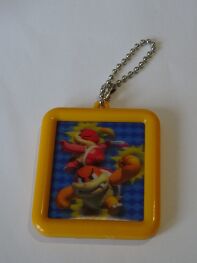 Super Mario 3D Land sleutelhanger nummer 3 gele rand