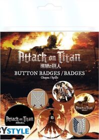 Attack on Titan badge pack Characters