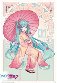 Hatsune Miku poster Sakura kimono