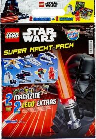 Star Wars Lego blind bag met 2 magazines en 2 Lego extra's (Darth Vader cover)