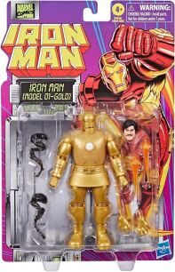 amsterdam-speelgoed-retro-toy-store-Marvel Legends retro collection actiefiguur Iron Man (Model 01 Gold)