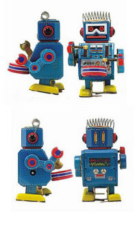 amsterdam-retro-winkel-blik-Robot MS 408 drummer met wind-up functie