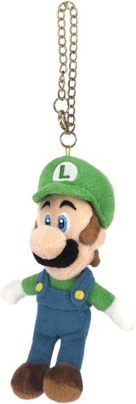 Super Mario pluche All Star collection keychain Luigi
