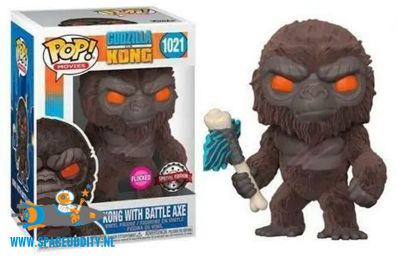 Pop! Movies Godzilla vs. Kong vinyl figuur Kong with Battle Axe flocked-amsterdam-funko-toy-store-amsterdam-te koop-