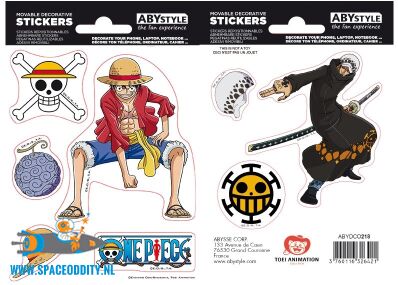 One Piece stickers Luffy & Trafalgar Law