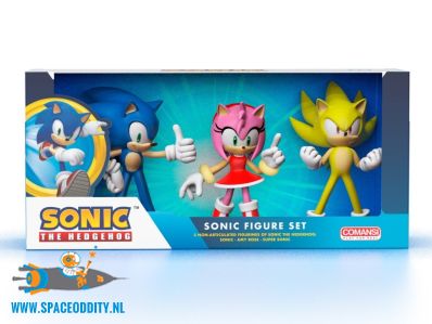 Sonic the Hedgehog figurine gift box set met 3 pvc figuurtjes