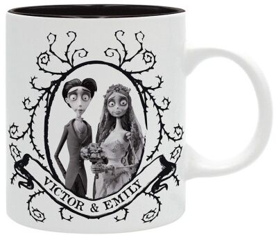 Corps Bride beker / mok met afbeelding Victor & Emily