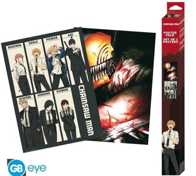 Chainsaw Man chibi poster set