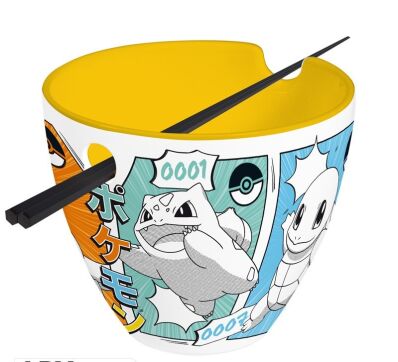 Pokemon Ramen bowl met chopsticks