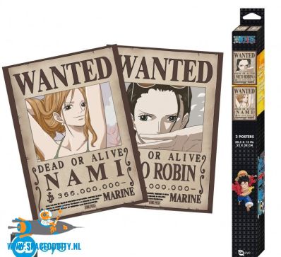 One Piece chibi poster set Wanted Robin & Nami space oddity amsterdam