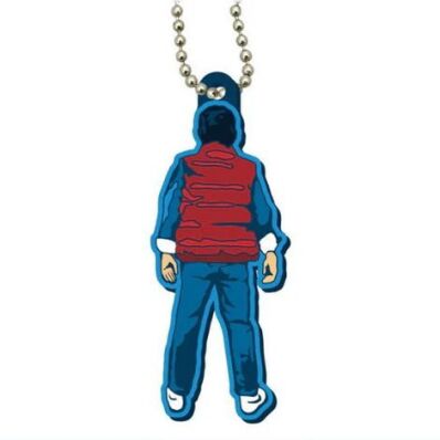 Back to the future rubber mascot keychain van Marty