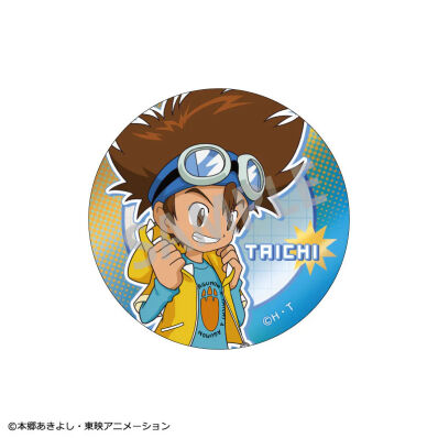 Digimon Adventure metallic badge / button Taichi