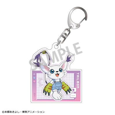 Digimon Adventure sleutelhanger acryl met een afbeelding van Tailmon