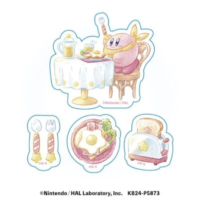 Kirby Happy Morning die-cut mini stickers set 2 Breakfast