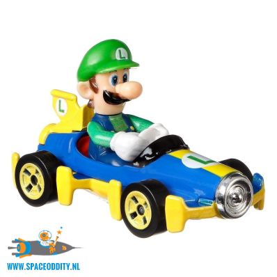 Mario Kart Hot Wheels die cast model Luigi Mach 8