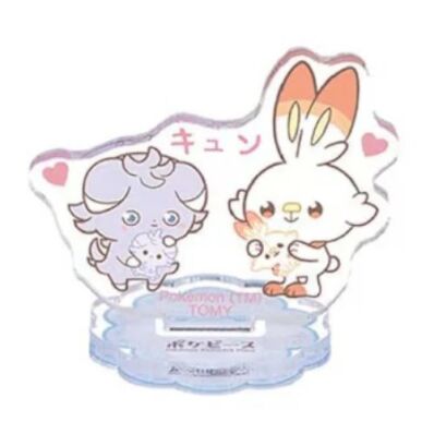Pokemon Poke Peace mini acryl stand Espurr and Scorbunny version A