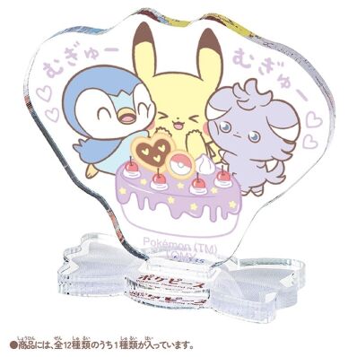 Pokemon Poke Peace mini acryl stand series 2 Piplup, Pikachu en Espurr