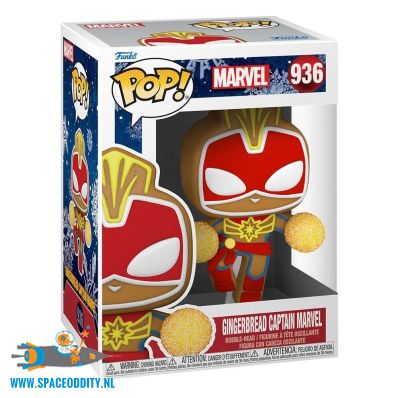 te koop-amsterdam-winkel-speelgoed-funko-Pop! Marvel Gingerbread Captain Marvel (holiday) bobble head figuur