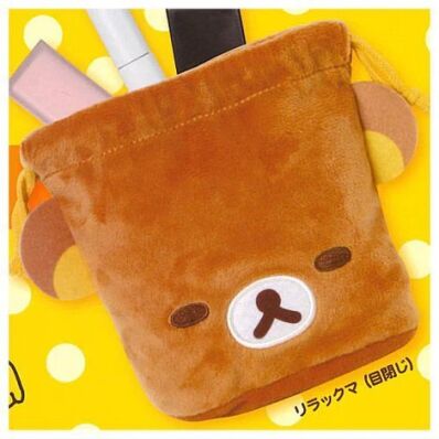 Rilakkuma drawstring tasje Rilakkuma eyes closed