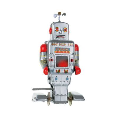 amsterdam-retro-speelgoed-blik-te koop-nederland-Robot MS 372 met wind-up functie
