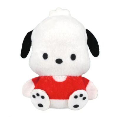 Sanrio characters sitting plush badge Pochacco