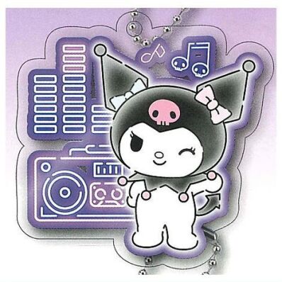 Sanrio Kuromi acryl sleutelhanger #3 Neon DJ