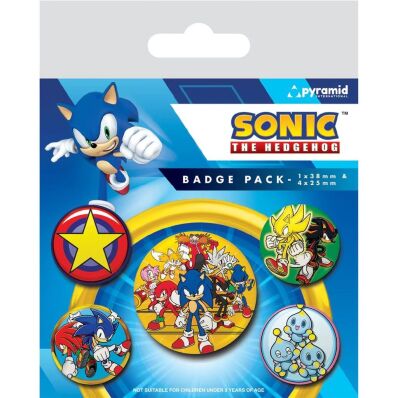 Sonic The Hedgehog badge pack