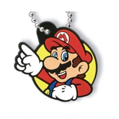 Super Mario rubber mascot keychain Mario versie B