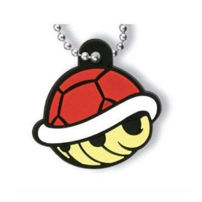 Super Mario rubber mascot keychain Red Shell