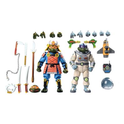 TMNT Turtles actiefiguren Samurai Adventure Michelangelo en Space Adventure Donatello